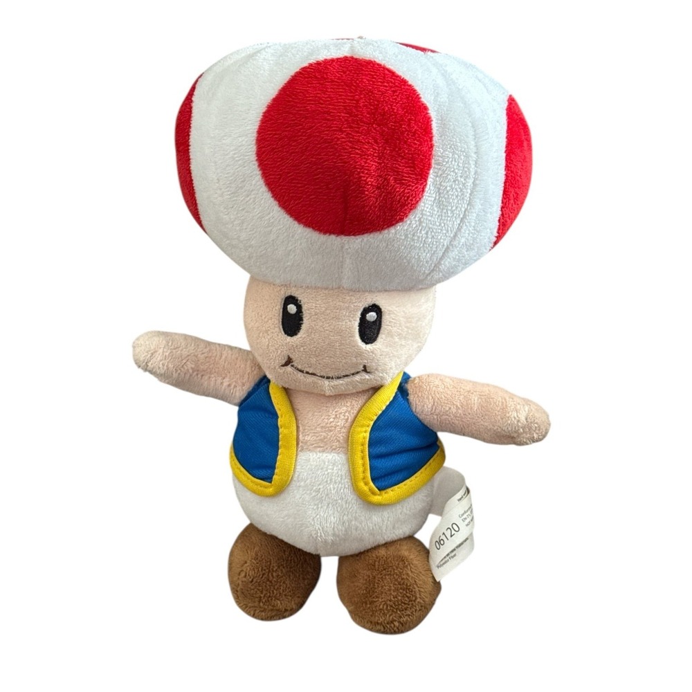 Nintendo Super Mario Toad Plush 2020 Red Hat Stuffed Animal‎ Toy Small 11 Inches